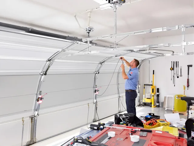 Garage door cable repair service by Simsbury Garage Door Repair in Simsbury