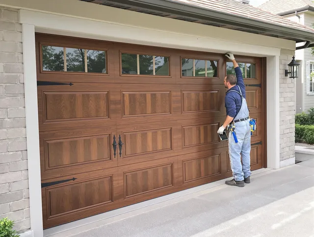 Custom garage door showcase by Simsbury Garage Door Repair in Simsbury