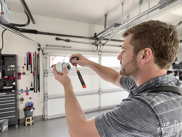 Garage door opener repair service by Simsbury Garage Door Repair in Simsbury