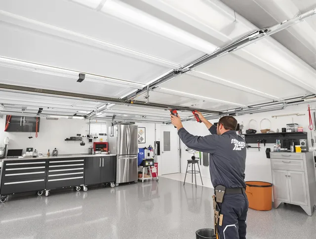 Overhead garage door repair service by Simsbury Garage Door Repair in Simsbury