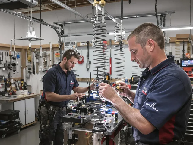 Garage door spring repair service by Simsbury Garage Door Repair in Simsbury